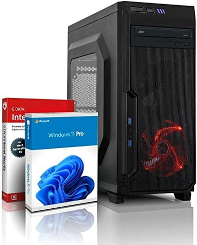 Webplanet Intel 12-Thread Gaming PC Core i5-10400F mit 12-Threads, 4.3 GHz | 16GB DDR4-3000 | 256 GB SSD + 1 TB HDD | Geforce GTX 1650 4GB | DVD | Win11 Pro | WLAN