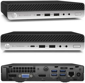 HP ProDesk 800g 18cm Silent Mini-PC Business Office Multimedia Computer | Intel®Pentium® 4400T 2x2.90GHz | 8GB DDR4 | 256 GB SSD | USB3 | Windows 11 Prof. 64-Bit